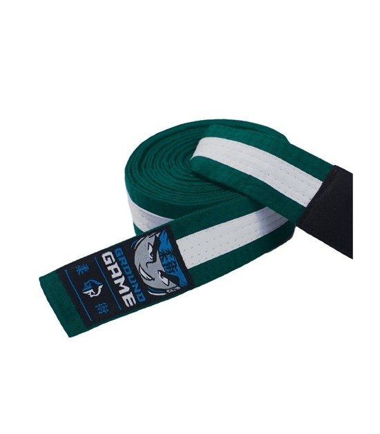 BJJ Kids Belt (Green with white stripe)